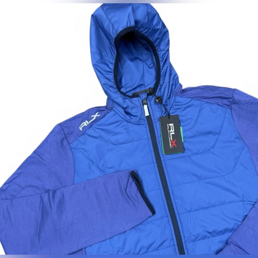 NEW RLX Ralph Lauren Men’s Full Zip Hybrid Golf Hoodie Jacket size M NWT